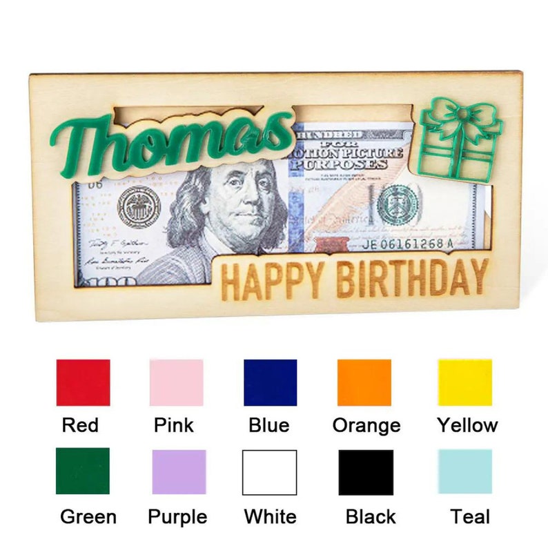 Birthday Money Holder with Custom Name/Age