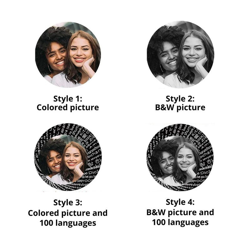 Personalized Projection Cat Necklace with Picture