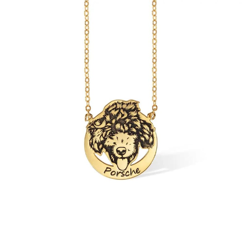 Custom Name Pet Portrait Necklace