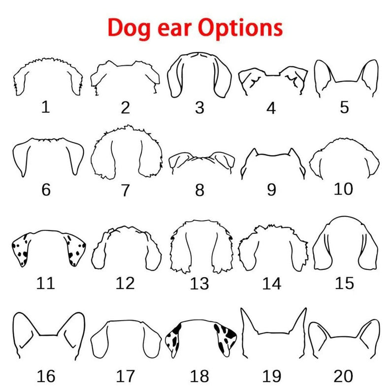 Personalized Dog Ear Glass Can