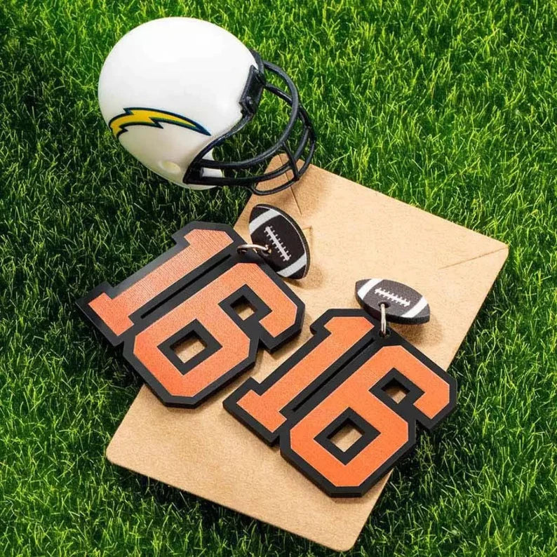 Customized Sports Number Earrings
