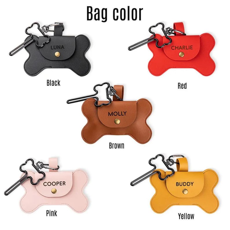 Personalized Dog Poop Bag Holder with Name