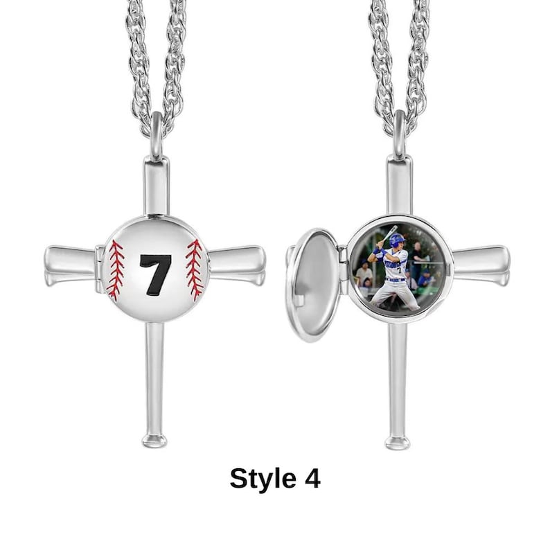 Personalized Baseball Locket Necklace