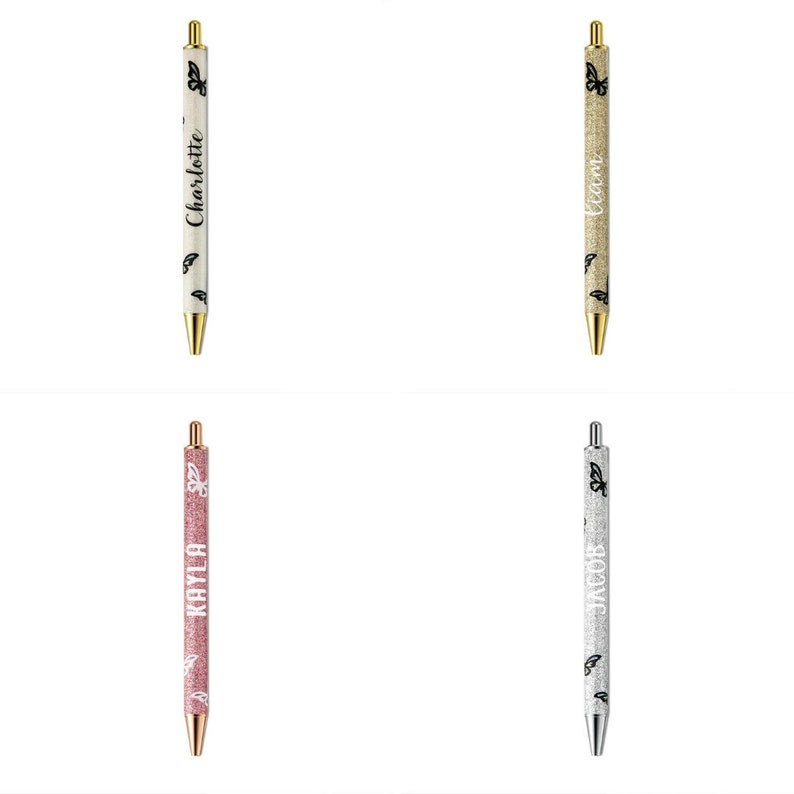 Personalized Name Butterfly Glitter Gel Pen