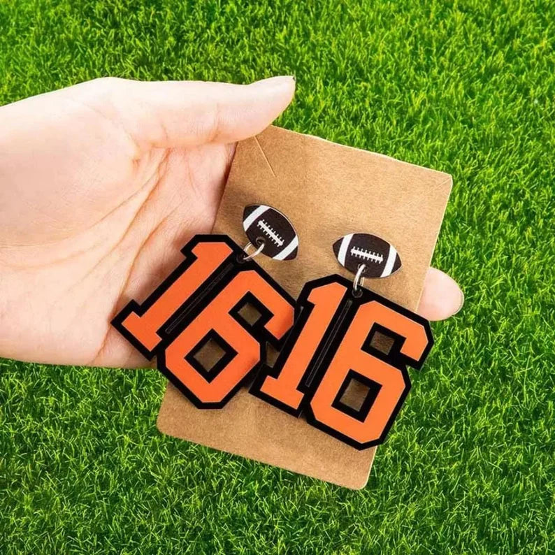 Customized Sports Number Earrings
