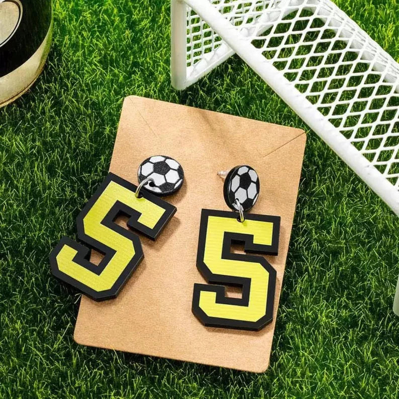Customized Sports Number Earrings