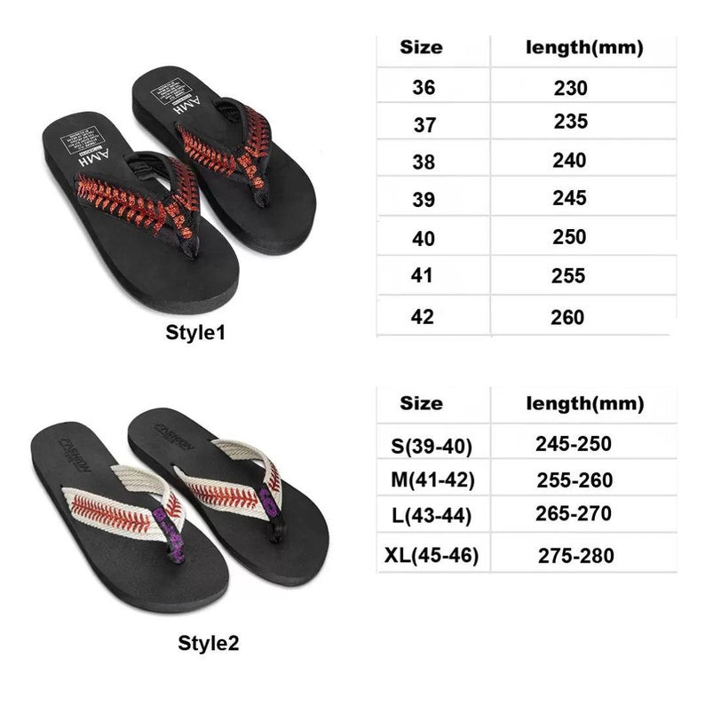 Personalized Baseball Flip Flops