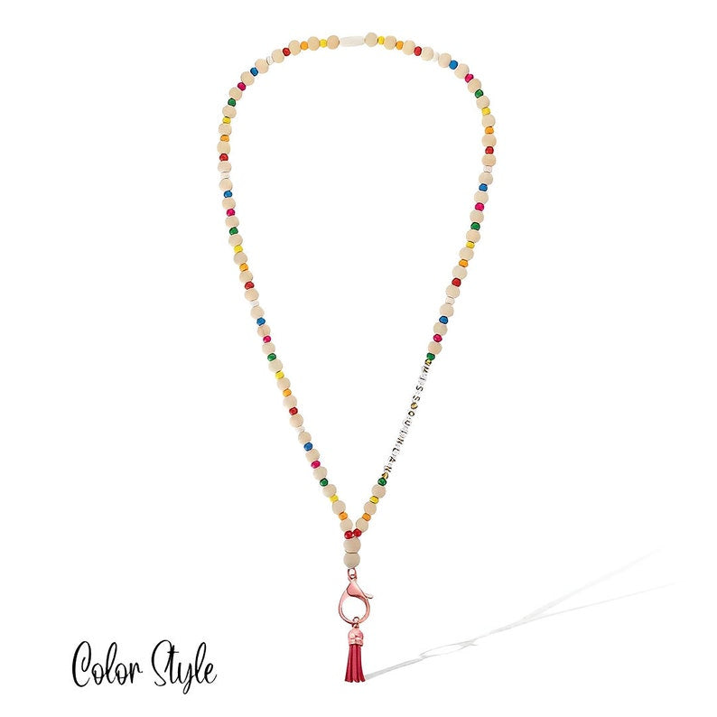 Personalized Bohemian Beaded Lanyard