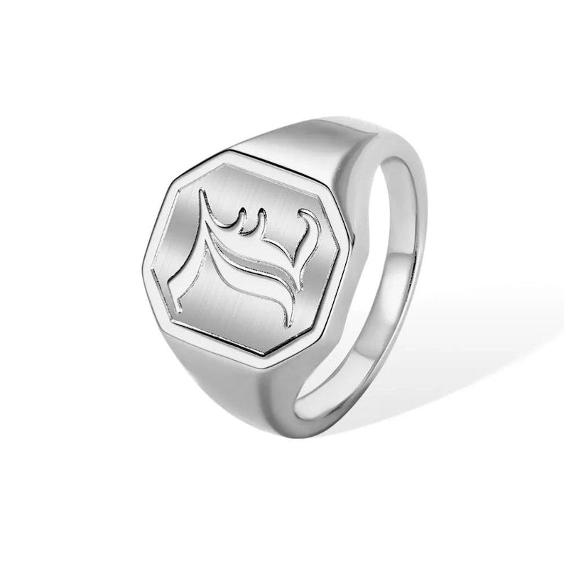 Personalized Initial Signet Ring