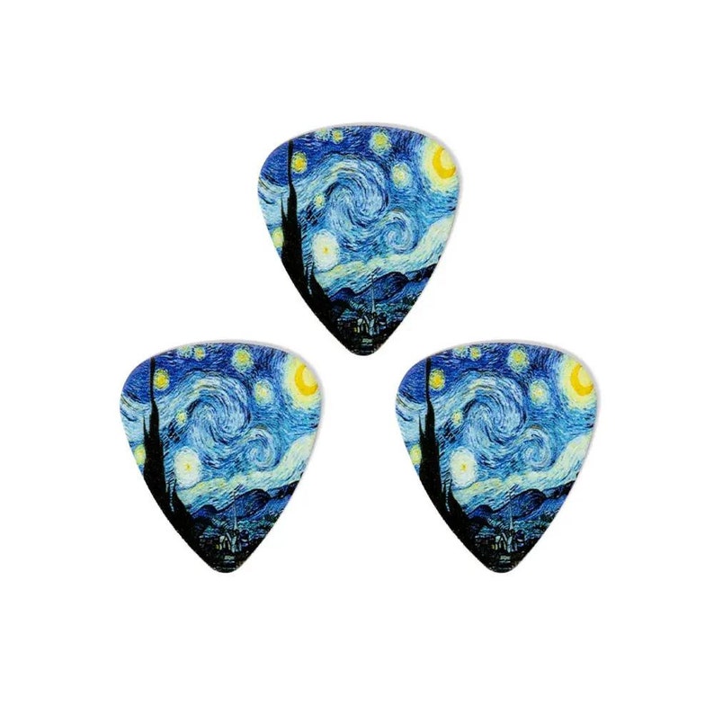 Personalized Guitar Pick Holder with Starry Sky Picks