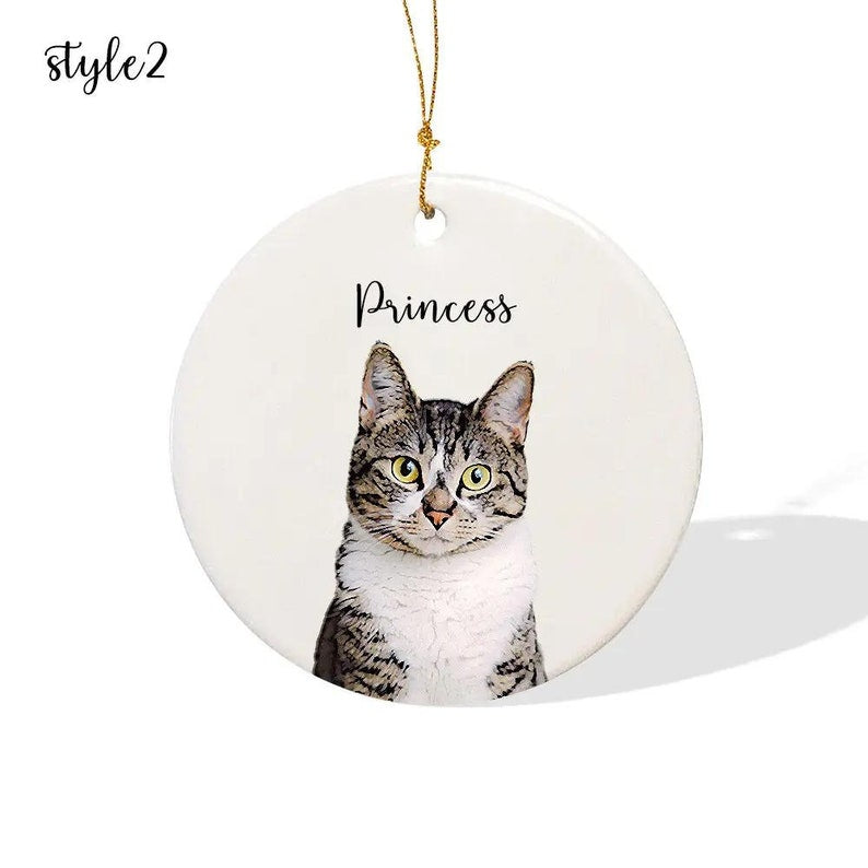 Custom Christmas Pet Portrait Ornament