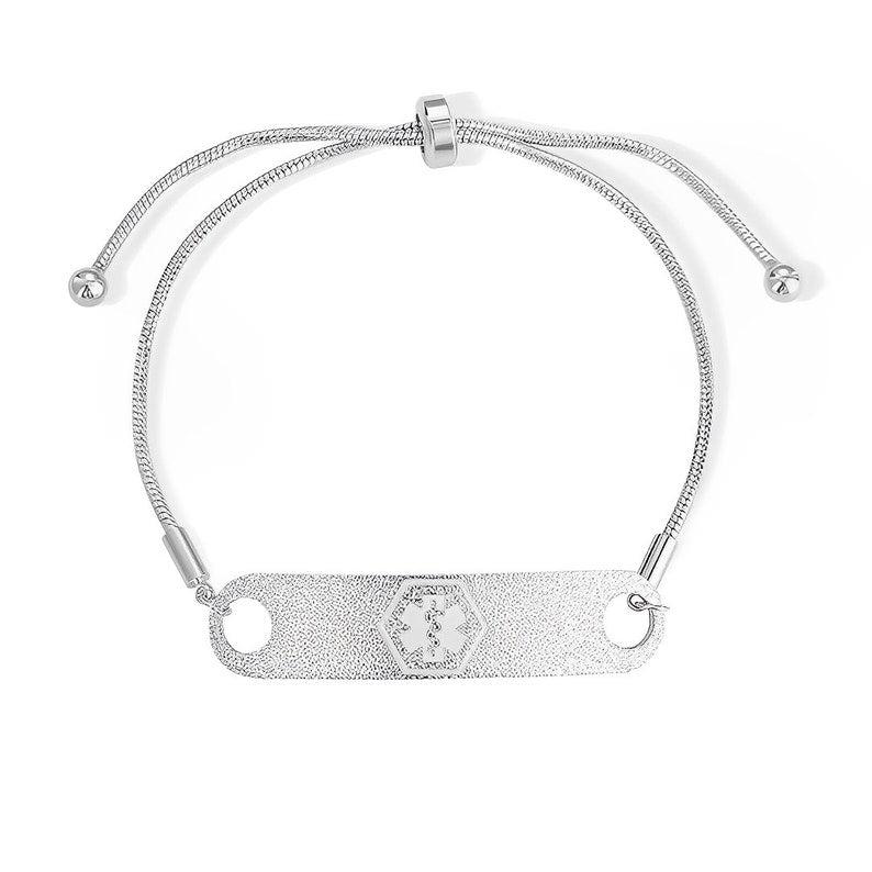 Personalized Medical ID Adjustable Bracelet