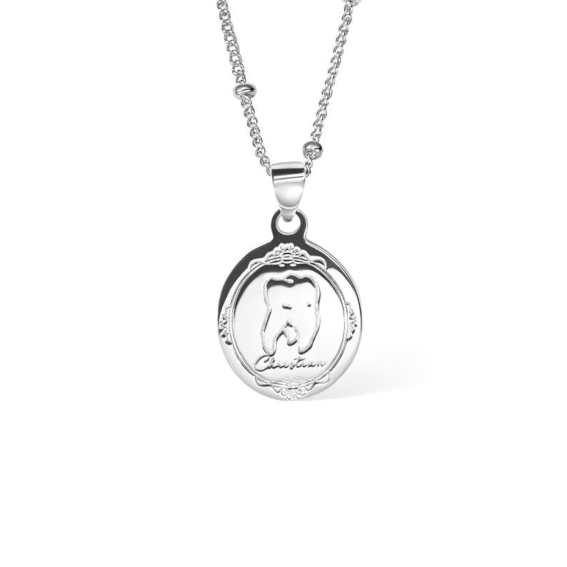 Personalized Tooth Signet Necklace
