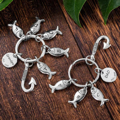 Personalisierter Angel-Schlüsselanhänger für Angler