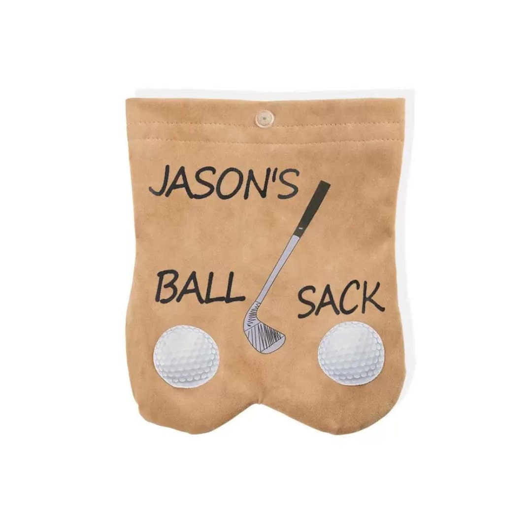 Customized Golf Ball Sack with Name, Funny Golf Lovers Gift