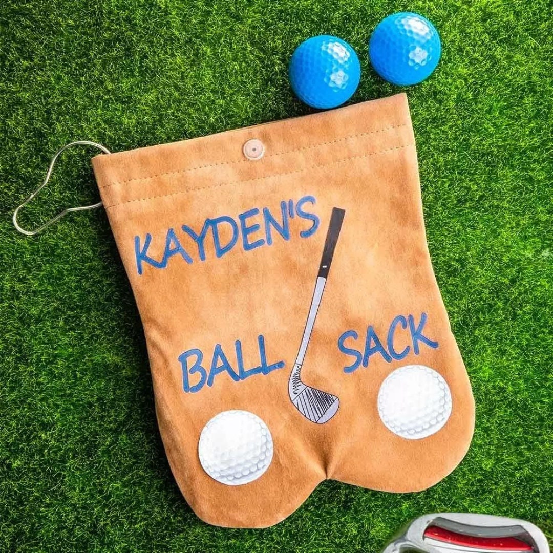 Customized Golf Ball Sack with Name, Funny Golf Lovers Gift