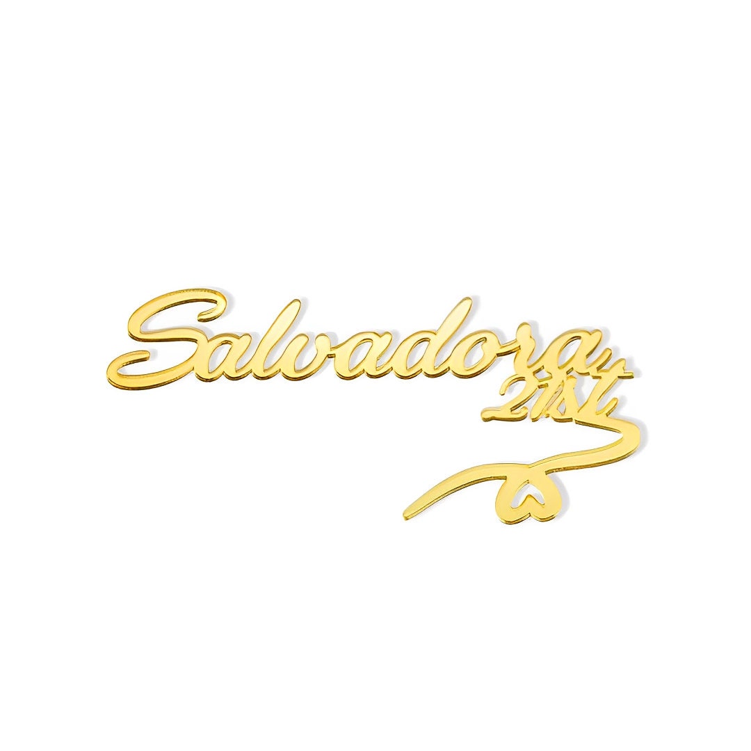 Custom Name Champagne Glass Charms