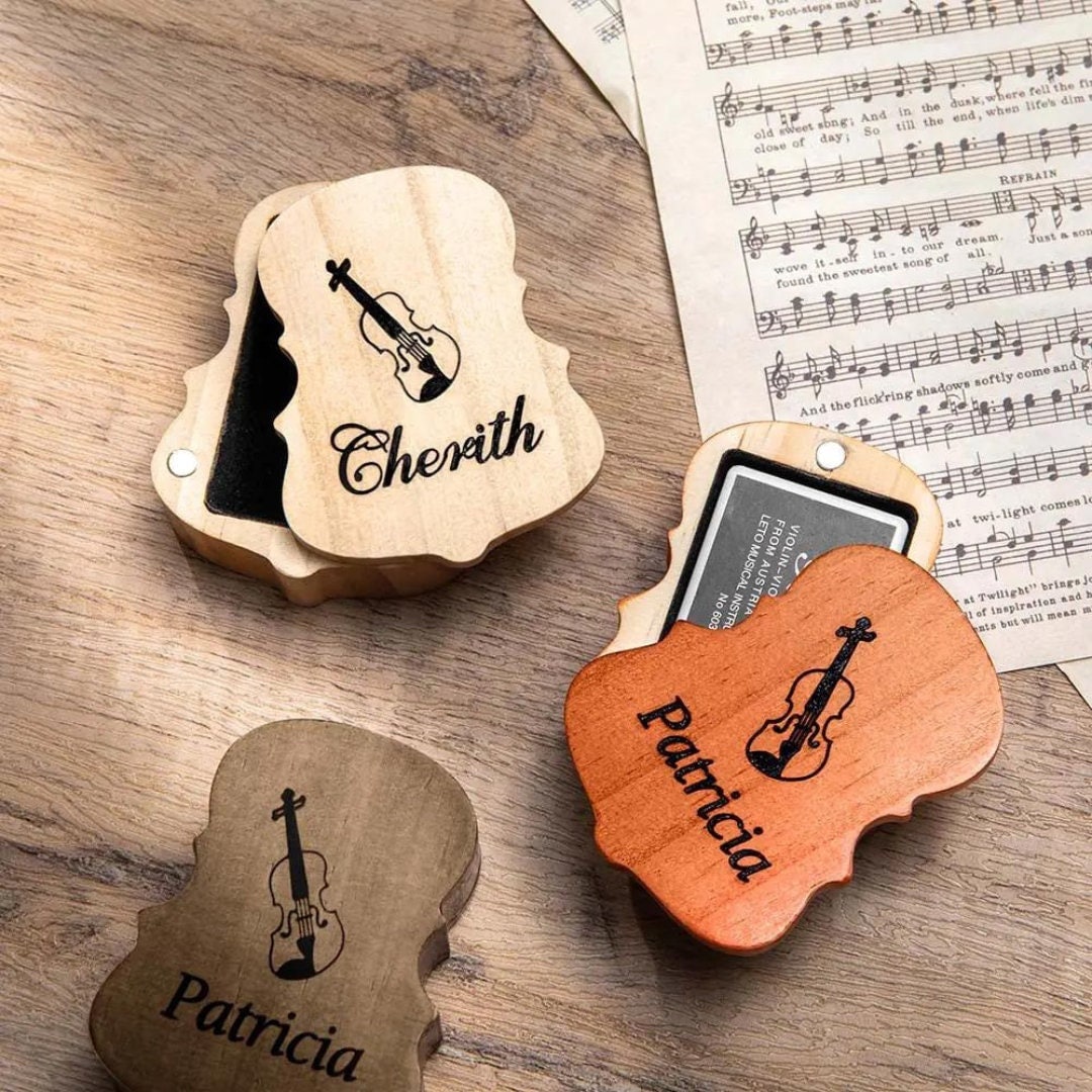 Personalized Wooden Violin Rosin Box with Name