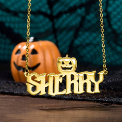 Halloween-Halskette mit individuellem Namen