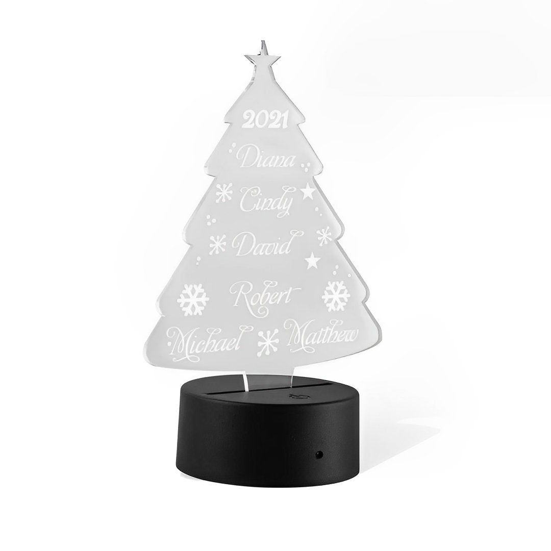Personalized Christmas Tree LED Night Light