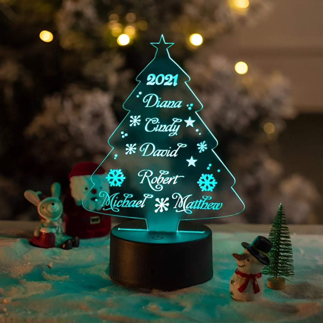 Personalized Christmas Tree LED Night Light