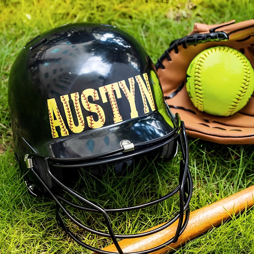 Custom Name Softball/Baseball Helmet Decal for Kids