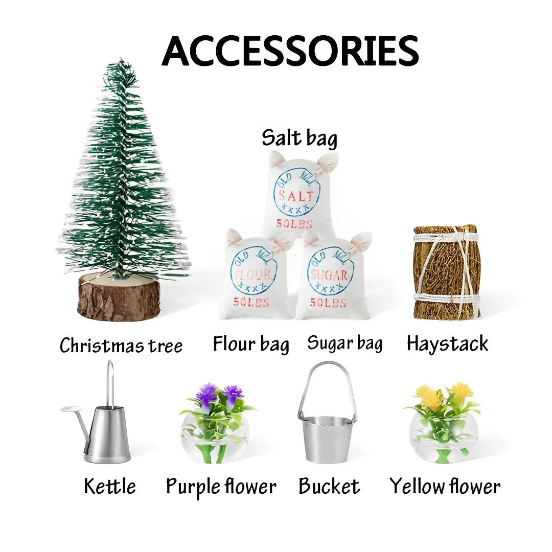 Customized Vintage Style Christmas Truck with Accessories