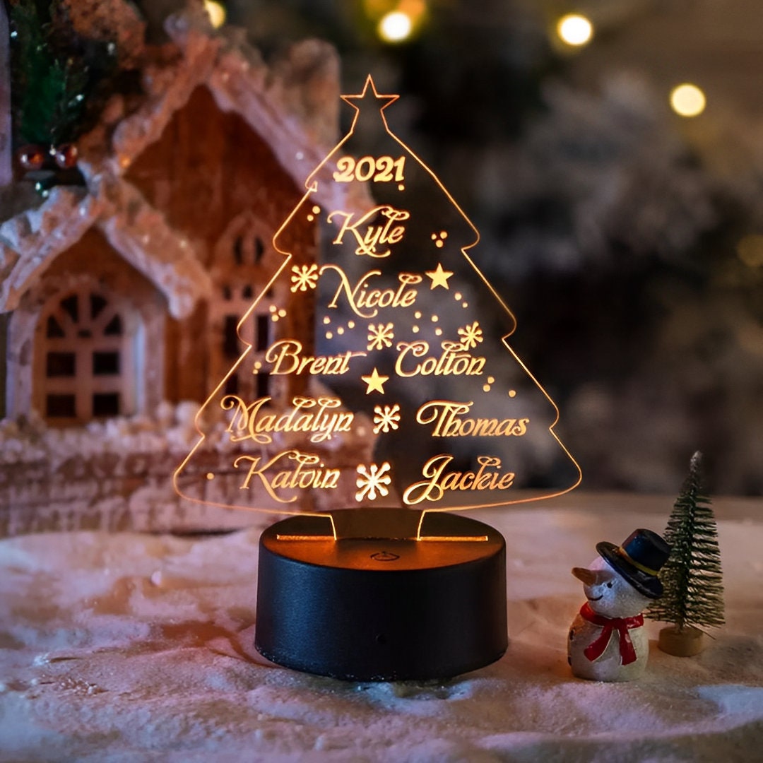 Personalized Christmas Tree LED Night Light