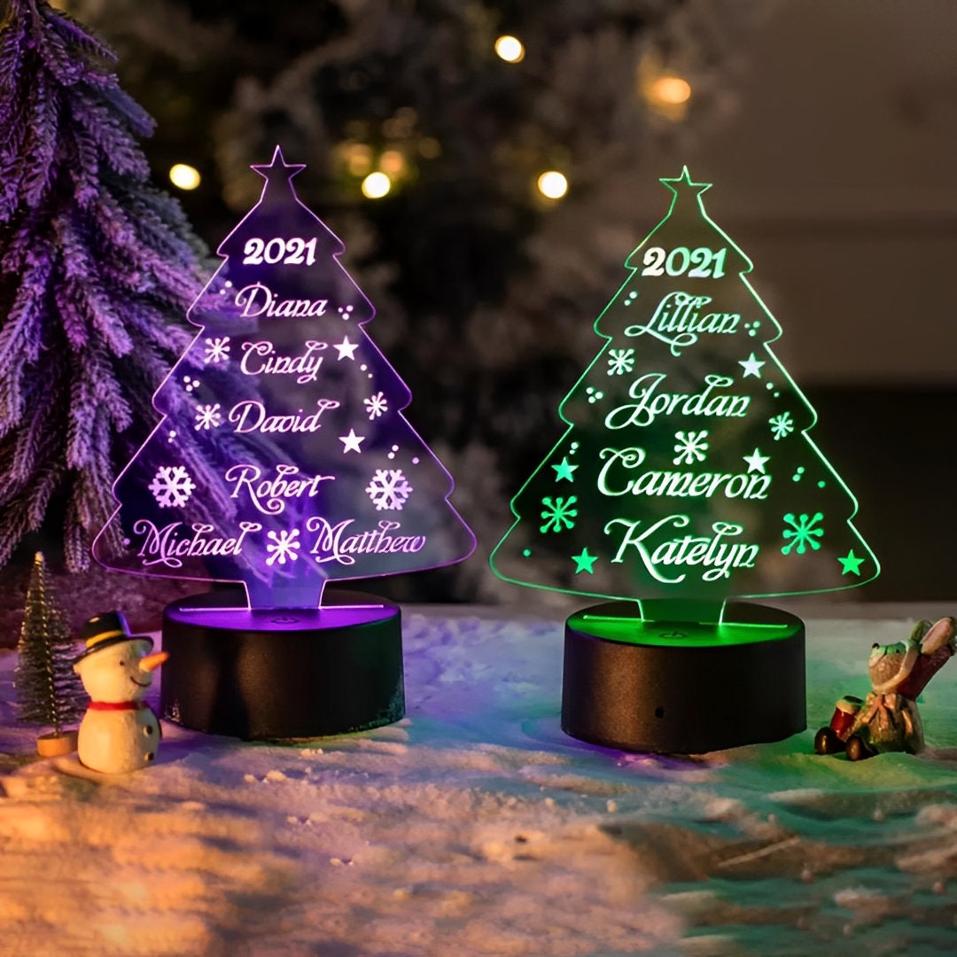 Personalized Christmas Tree LED Night Light