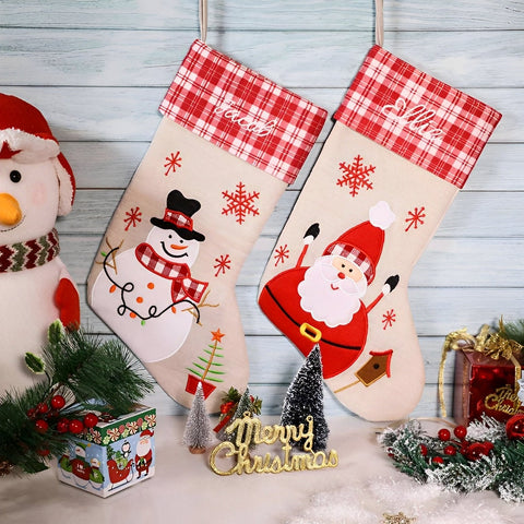 Personalized Christmas Embroidered Family Stockings