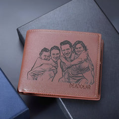 Personalisierte Foto-Geldbörse aus Leder