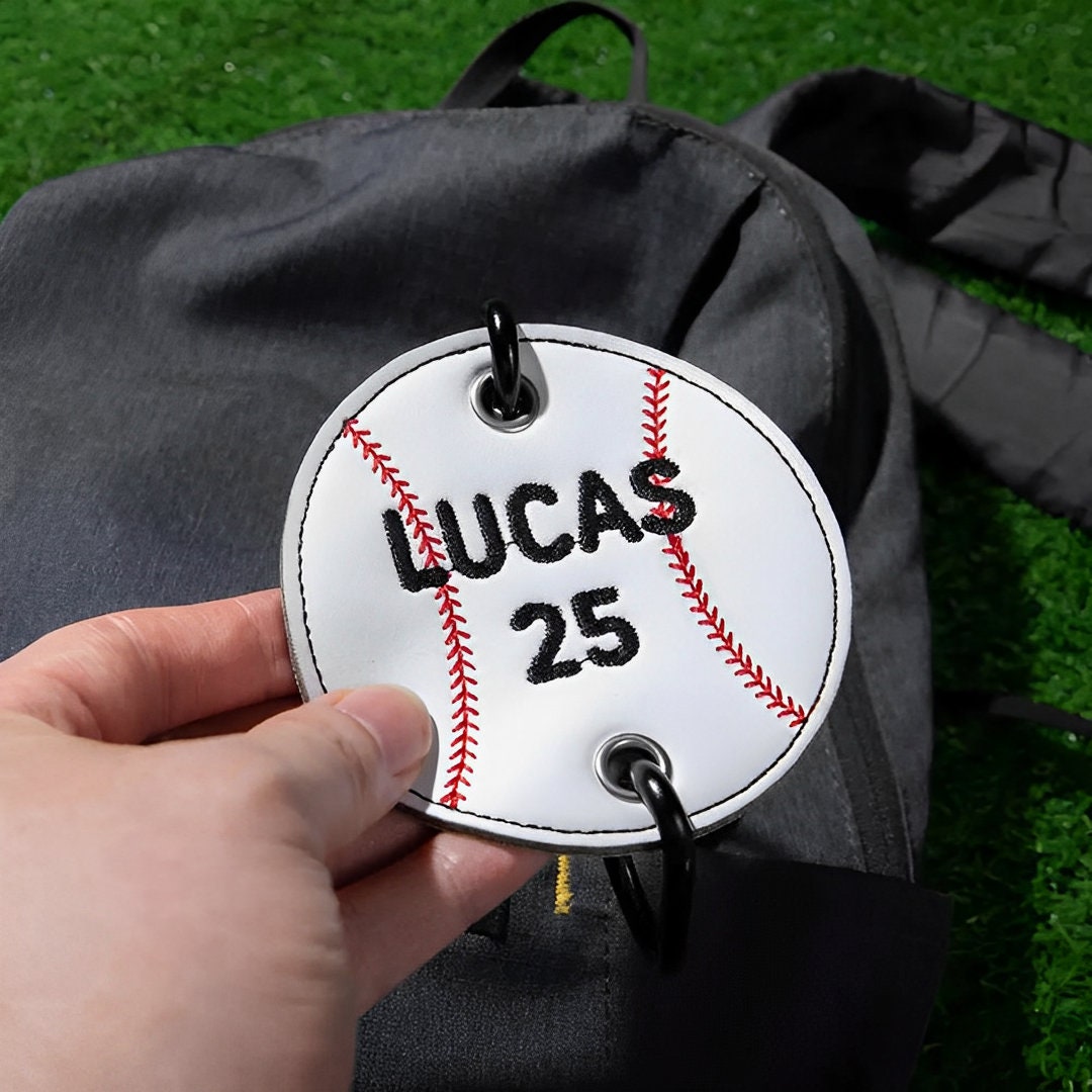 Baseball/Softball Bag Holder with Personalized Name + Number