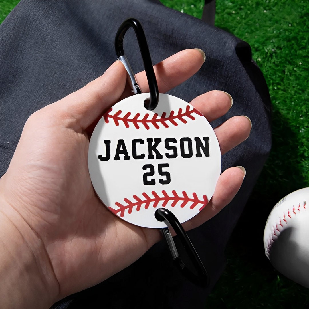 Baseball/Softball Bag Holder with Personalized Name + Number