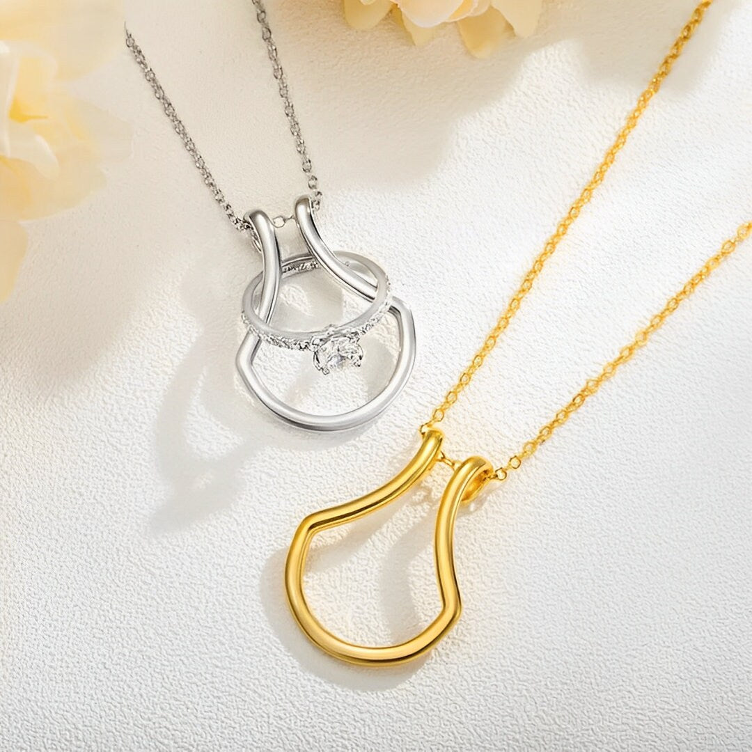 Simple Ring Holder Necklace in 925 Sterling Silver