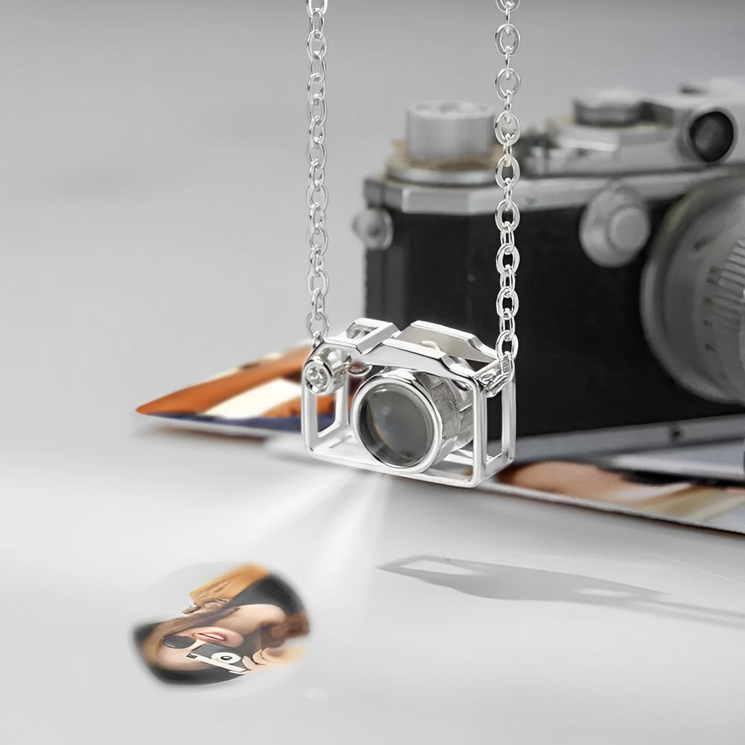Personalized Photo Camera Projection Necklace