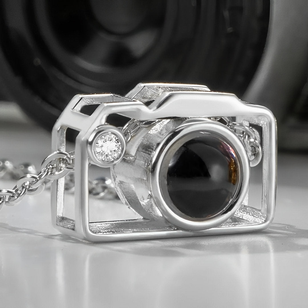Personalized Photo Camera Projection Necklace