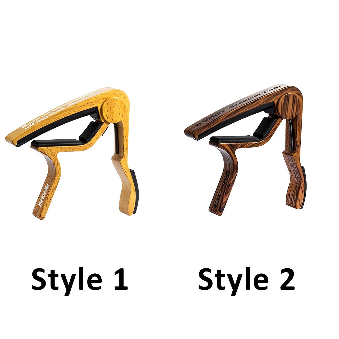 Wooden Guitar Capo with Custom Text Engraved