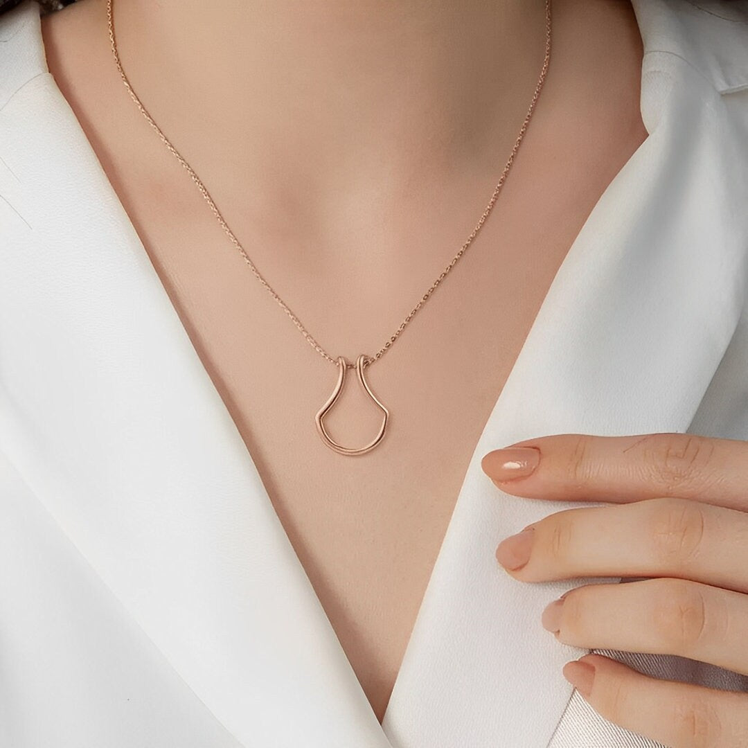 Simple Ring Holder Necklace in 925 Sterling Silver
