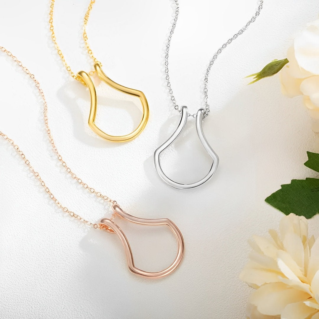 Simple Ring Holder Necklace in 925 Sterling Silver
