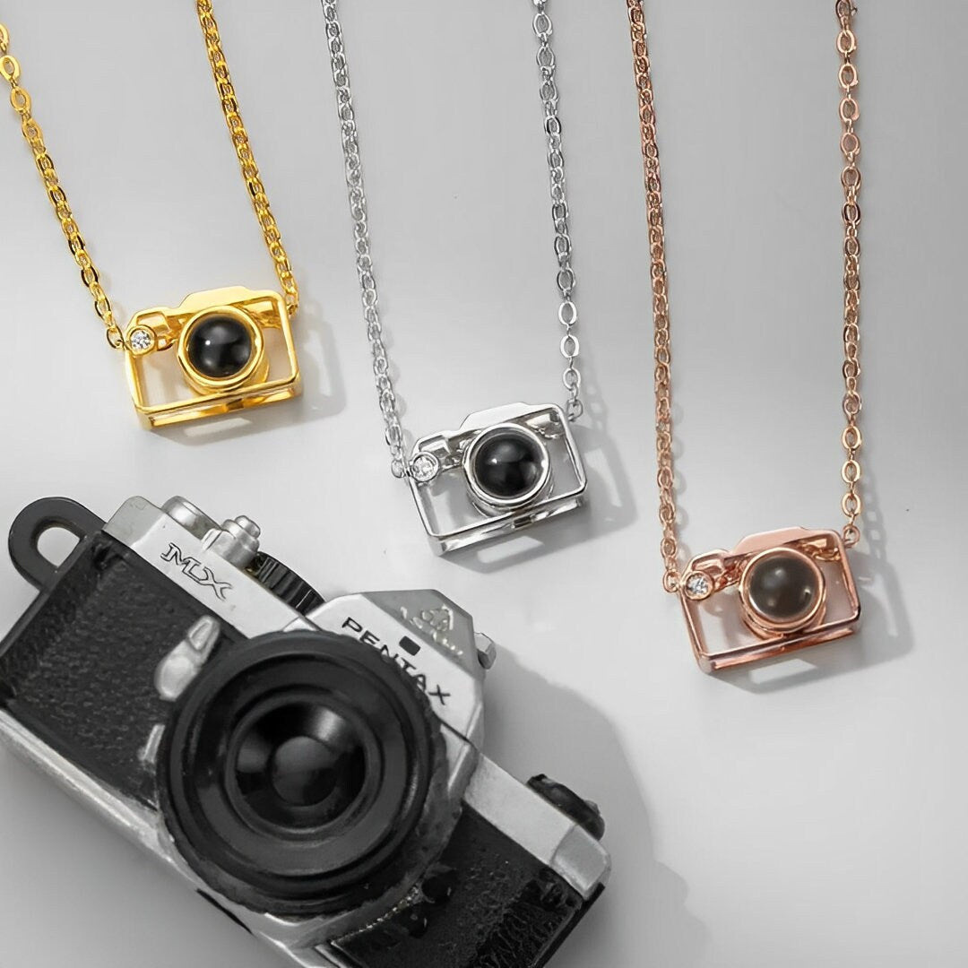 Personalized Photo Camera Projection Necklace