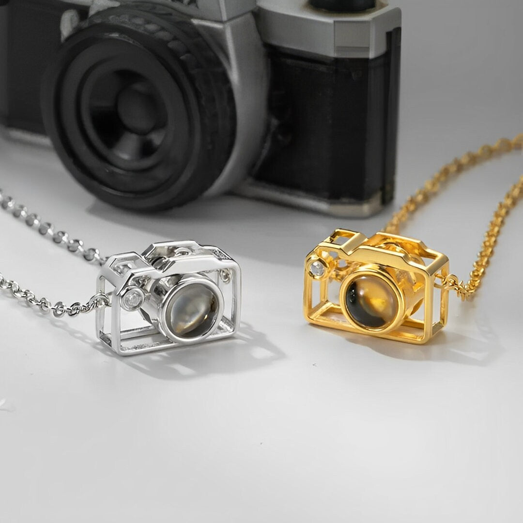 Personalized Photo Camera Projection Necklace