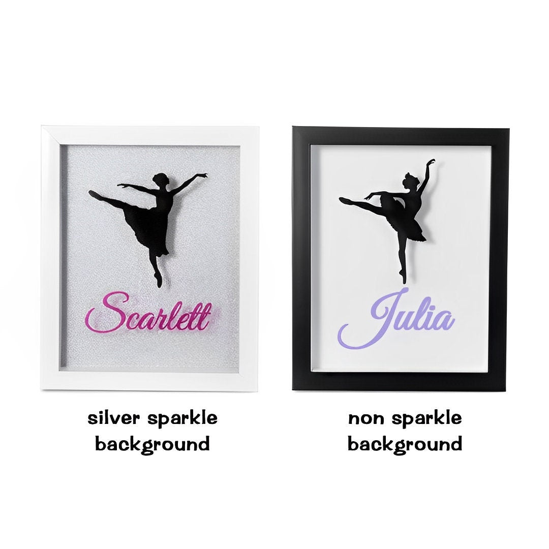 Personalized Dance Pins and Medals Display Box with Custom Name + Dance Pose