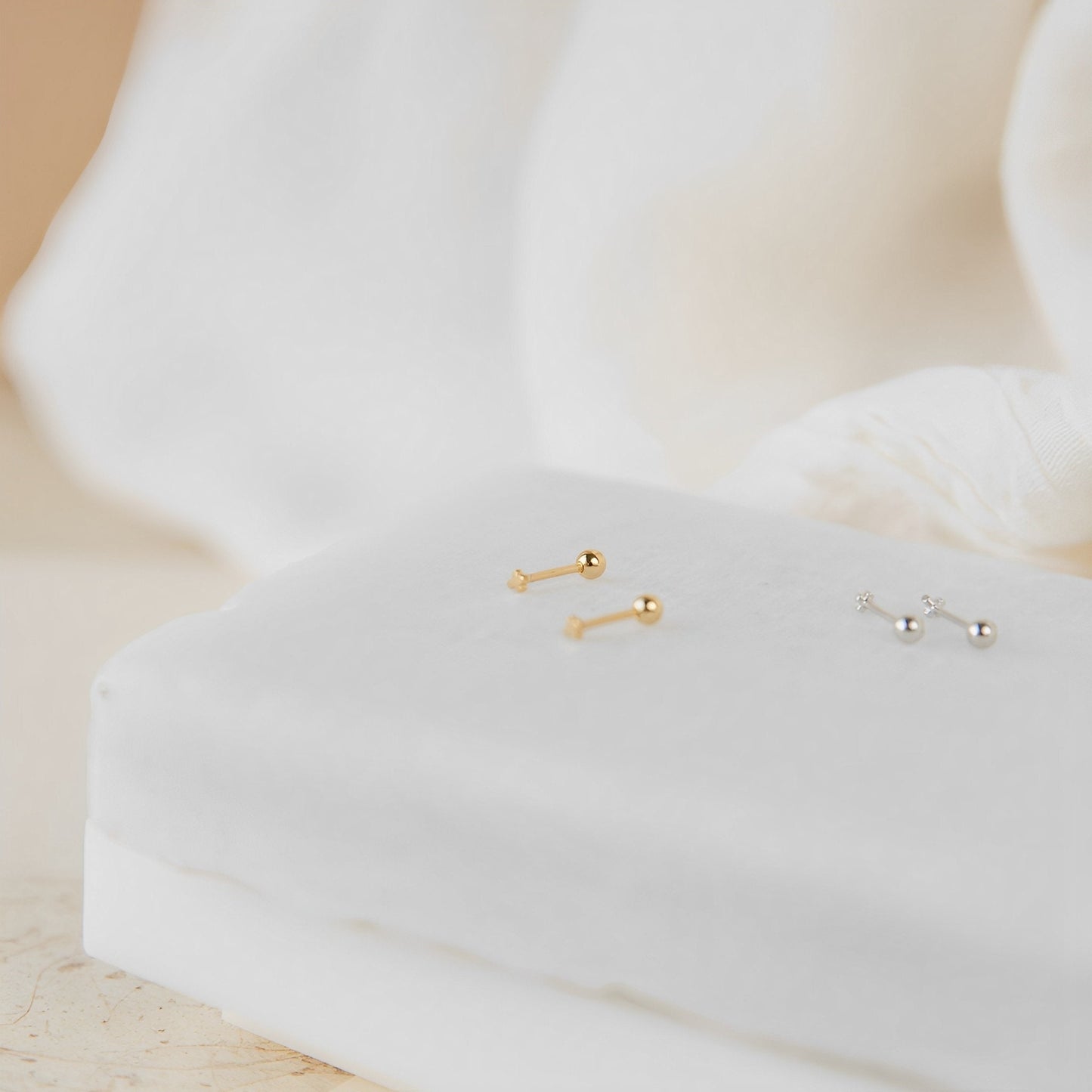 Tiny Cross Earrings