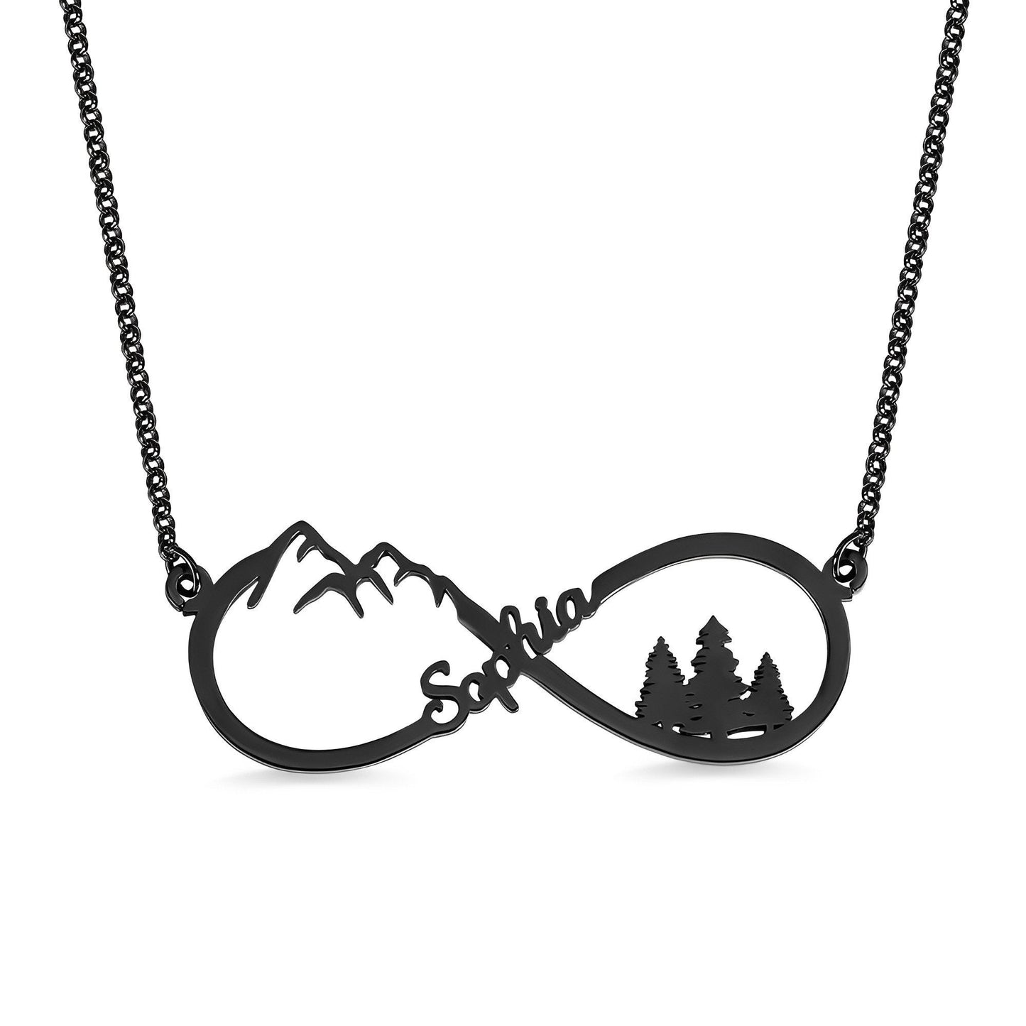 Mountain Infinity Name Necklace