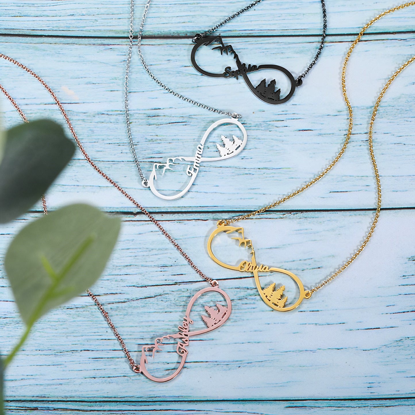 Mountain Infinity Name Necklace