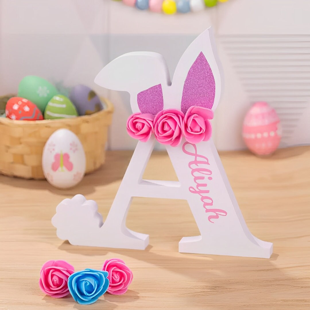 Personalized Easter Bunny Letter Decoration