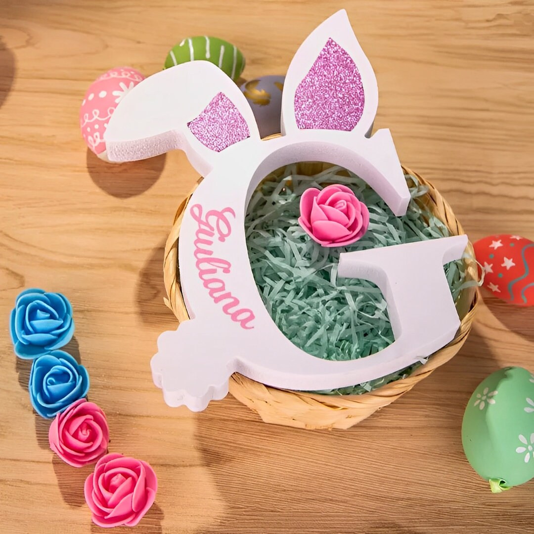 Personalized Easter Bunny Letter Decoration