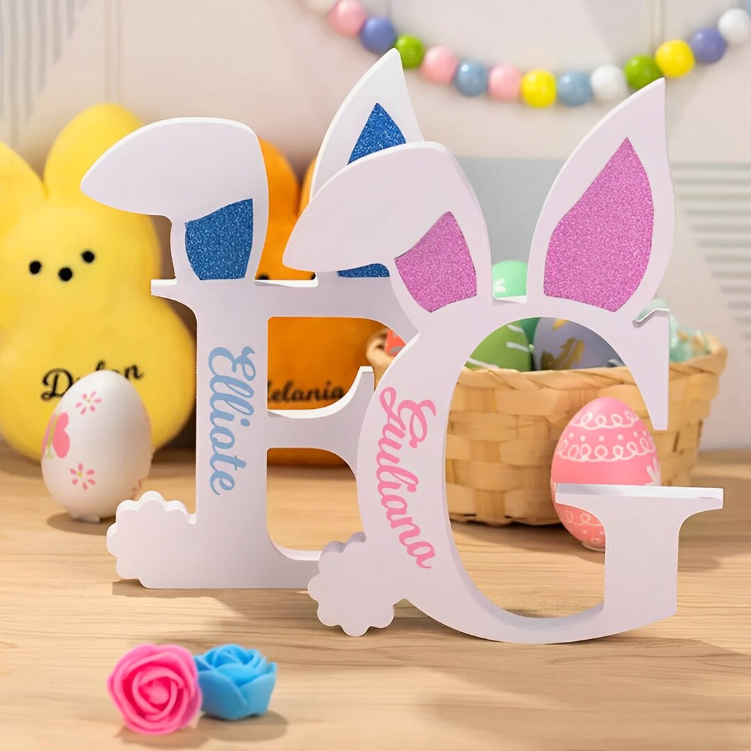 Personalized Easter Bunny Letter Decoration