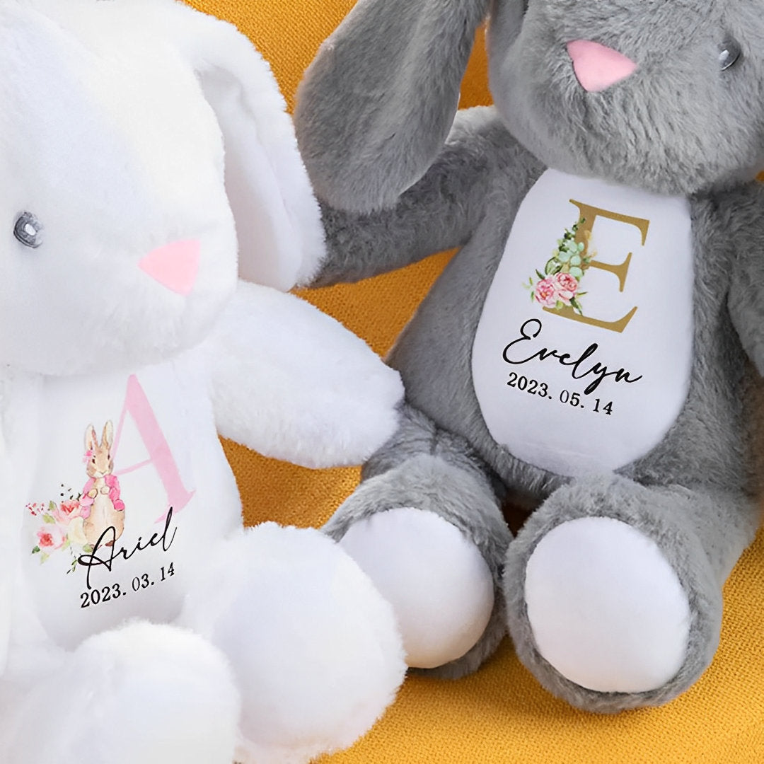 Personalized Name & Initial Bunny Plush Toy