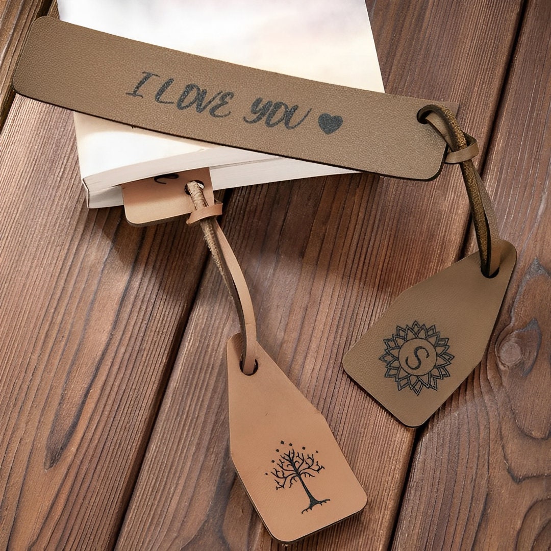 Personalized Leather Bookmark